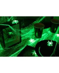 Glow In The Dark Spinnweben 100 G 7 Glow In The Dark Spinnweben 100 G -Outlet-Horror-Shop glow in the dark spinnweben 100g spinnennetz das im dunklen leuchtet halloween dekoration 28659 03