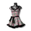 Minikleid Mit Liliendruck Gr.L 1 Minikleid Mit Liliendruck Gr.L -Outlet-Horror-Shop go1485am kleid mit liliendruck rockabilly fashion pin up style pin up kleid minikleid 1