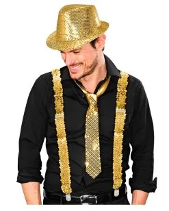 Goldene Pailletten Hosenträger 8 Goldene Pailletten Hosenträger -Outlet-Horror-Shop goldene pailleten hosentraeger golden sequin braces kostuemzubehoer 38677 002