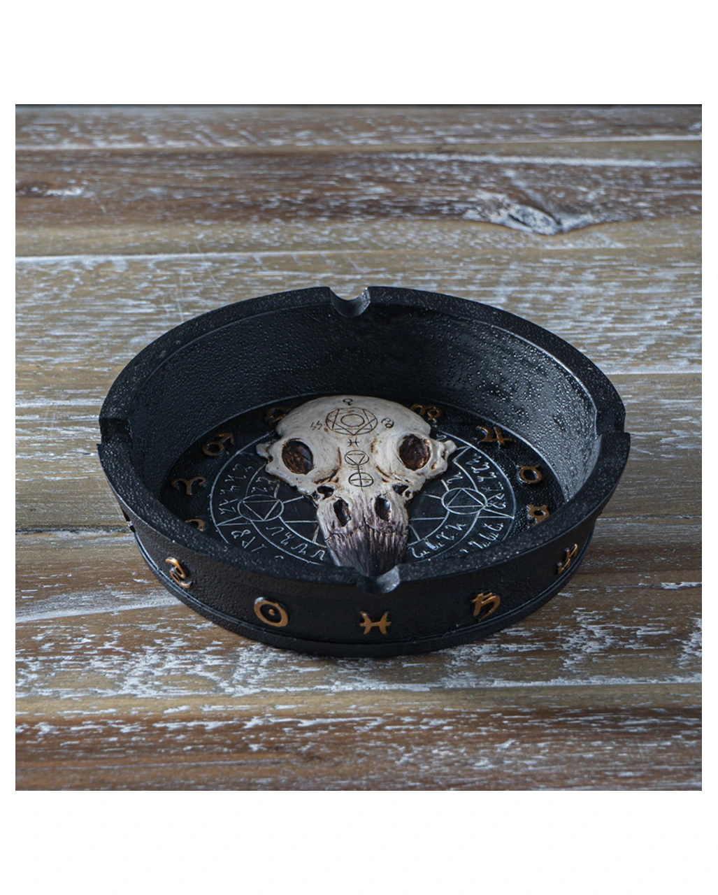 Gothic Aschenbecher Mit Rabenschädel 4 Gothic Aschenbecher Mit Rabenschädel – Bild 2