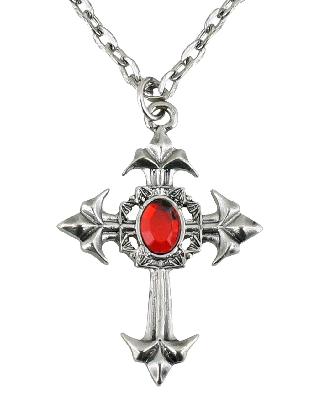 Gothic Halskette Mit Keltenkreuz Anhänger Rot 4 Gothic Halskette Mit Keltenkreuz Anhänger Rot – Bild 2