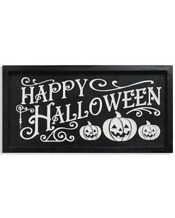 Graviertes „Happy Halloween“ Wandbild 41cm