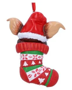 Gremlins Gizmo In Weihnachtsstrumpf Weihnachtskugel -Outlet-Horror-Shop gremlins gizmo in weihnachtsstrumpf gremlins gizmo in stocking hanging ornament 51112 03
