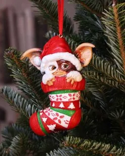 Gremlins Gizmo In Weihnachtsstrumpf Weihnachtskugel -Outlet-Horror-Shop gremlins gizmo in weihnachtsstrumpf gremlins gizmo in stocking hanging ornament 51112 07