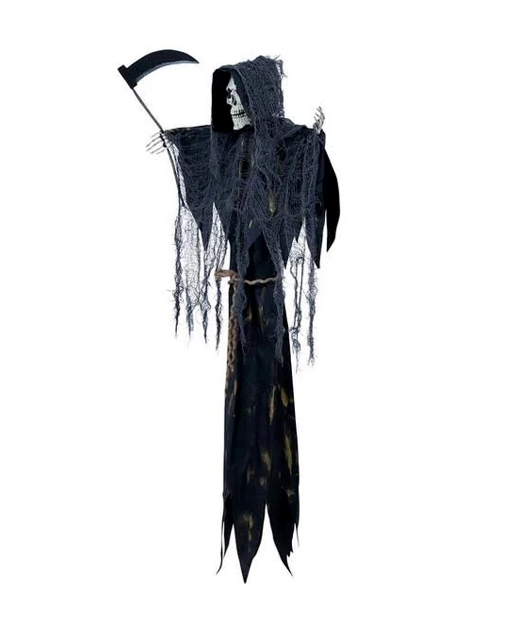Grim Reaper Mit Sense & LED Augen 120cm 4 Grim Reaper Mit Sense & LED Augen 120cm – Bild 2