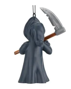 Grim Reaper Weihnachtskugel 8,9cm -Outlet-Horror-Shop grim reaper weihnachtskugel halloween und horror weihnachtsdeko und wohnaccessoires grim reaper hanging ornament 54748 5