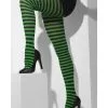 Gestreifte Strumpfhose Schwarz-grün 2 Gestreifte Strumpfhose Schwarz-grün -Outlet-Horror-Shop gruen schwarz gestreifte strumpfhose hexen strumpfhose halloween strumpfhose striped tights 24109