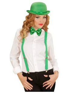 Grüne Fliege Mit LED Licht -Outlet-Horror-Shop gruene st patricks day fliege mit led licht green bow tie with lights bild3 27025