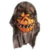 Kürbis Kopf Wanddeko Mit Fetzen Stoff -Outlet-Horror-Shop gruseliger pumpkin skull mit fetzen stoff zum aufhaengen hanging wall decoration halloween dekoration halloween props 39764