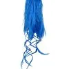 Haarteil Pferdeschwanz Mit Zöpfen Blau -Outlet-Horror-Shop haarteil blau silber haarschmuck fasching karnevals haarschmuck 65024