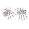 Halloween Deko Spinnen Silber 2 St. -Outlet-Horror-Shop halloween deko spinnen silber halloween spiders silver halloween dekoration 39084 01
