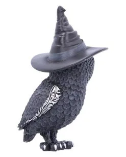 Halloween Eule Mit Hexenhut 13,5cm -Outlet-Horror-Shop halloween eule mit hexenhut walpurgisnacht eule mit hexenhut halloween owl with witch hat 50745 05