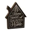 Halloween Aufsteller "Home Sweet Haunted Home" 20cm 2 Halloween Aufsteller "Home Sweet Haunted Home" 20cm -Outlet-Horror-Shop halloween haus holz block deko home sweet haunted home 20cm wood engraved house block home sweet haunted home 54278