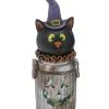 Halloween Katze In Leuchtender Milchkanne 18cm 1 Halloween Katze In Leuchtender Milchkanne 18cm -Outlet-Horror-Shop halloween katze in leuchtender milchkanne 18cm halloween cat on galvanized milk can halloween deko 54322