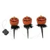 Halloween Kürbis Mit Erdspieß 3er-Set -Outlet-Horror-Shop halloween kuerbis erdspiess 3er set halloween und horror aussendeko halloween pumpkin led decoration 53954