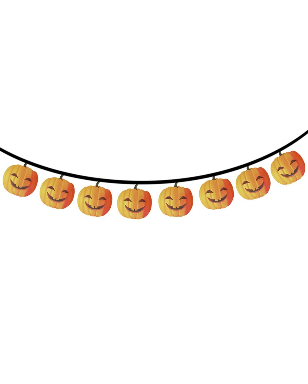 Halloween Kürbis Girlande 3m 3 Halloween Kürbis Girlande 3m