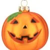 Halloween Kürbis Glas Weihnachtskugel Ø7,6cm 1 Halloween Kürbis Glas Weihnachtskugel Ø7,6cm -Outlet-Horror-Shop halloween kuerbis glas weihnachtskugel halloween und horror weihnachtsdeko jack o lantern pumpkin hanging ornament 54760