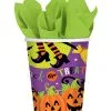 Halloween Pappbecher Mit Hexe 8 St. -Outlet-Horror-Shop halloween pappbecher mit hexe halloween cups with witch and pumpkin 38770 01