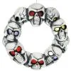Halloween Totenschädel Türkranz Mit LED Augen -Outlet-Horror-Shop halloween totenschaedel tuerkranz mit led augen halloween totenkopf tuerkranz halloween skull wreath 39608