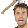 Axt Im Kopf -Outlet-Horror-Shop halloween kchenmesser messer durch den kopf waffe im kopf haarreif mit messer beil im kopf haarreif 18417