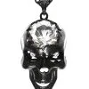 Halskette Mit Totenkopf Anhänger -Outlet-Horror-Shop halskette mit totenkopf anhaenger halskette mit totenschaedel 22860 01
