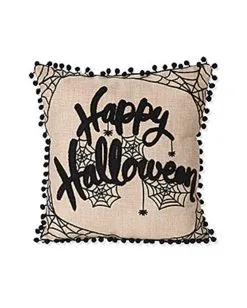 Happy Halloween Spinnweben Kissen 40x40cm