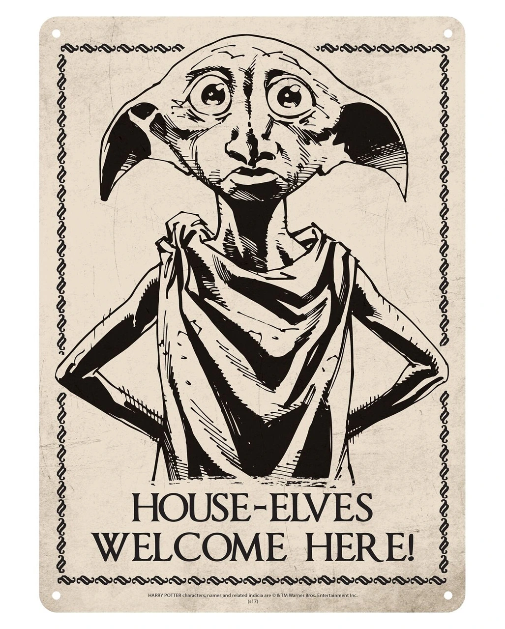 Harry Potter Dobby Metallschild DIN A5 3 Harry Potter Dobby Metallschild DIN A5