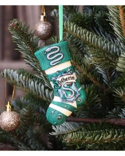 Harry Potter Slytherin Socke Weihnachtskugel -Outlet-Horror-Shop harry potter slytherin socke weihnachtskugel harry potter slytherin stocking hanging ornament 51086 05