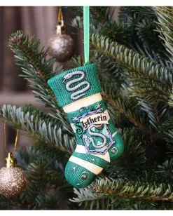 Harry Potter Slytherin Socke Weihnachtskugel -Outlet-Horror-Shop harry potter slytherin socke weihnachtskugel harry potter slytherin stocking hanging ornament 51086 06