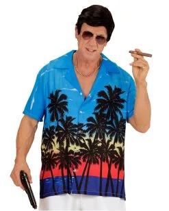 Hawaiihemd Mit Palmen -Outlet-Horror-Shop hawaiihemd mit palmen surfer boy kostuem 80er jahre hawaii hemd hawaii shirt with palms 36544 02 1