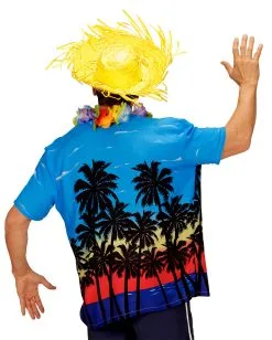 Hawaiihemd Mit Palmen -Outlet-Horror-Shop hawaiihemd mit palmen surfer boy kostuem 80er jahre hawaii hemd hawaii shirt with palms 36544 03 1