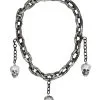 Henker Halskette Mit Totenköpfe -Outlet-Horror-Shop henker halskette mit totenkoepfe mittelalter halskette mit totenschaedel medieval skull chain 38682 01