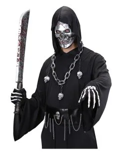 Henker Halskette Mit Totenköpfe -Outlet-Horror-Shop henker halskette mit totenkoepfe mittelalter halskette mit totenschaedel medieval skull chain 38682 02