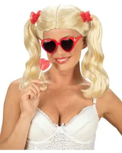 Herz Sonnenbrille 6 Herz Sonnenbrille -Outlet-Horror-Shop herz sonnenbrille lolita sonnenbrille faschingsbrille kostuembrille bild2 17991