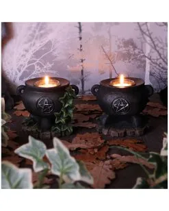 Hexenkessel Mit Efeu Teelichthalter 2er Set 15 Hexenkessel Mit Efeu Teelichthalter 2er Set -Outlet-Horror-Shop hexenkessel mit efeu teelichthalter 2er set witches cauldron with ivy candle holder halloween tischdeko 51064 07