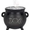 Hexenkessel Mit Triple Moon Räucherkegel Halter 1 Hexenkessel Mit Triple Moon Räucherkegel Halter -Outlet-Horror-Shop hexenkessel mit triple moon raeucherkegel halter triple moon witch cauldron incense cone holder gothic deco 50699 01