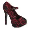 High Heels Mit Spitze -Outlet-Horror-Shop high heels mit spitz bordello teezer 07l bordello schuhe pin up schuhe 660293