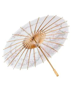 Asiatischer Reispapier Sonnenschirm -Outlet-Horror-Shop horrorshop com asiatischer reispapier faecher geisha faecher als kostuemzubehoer 27001 4