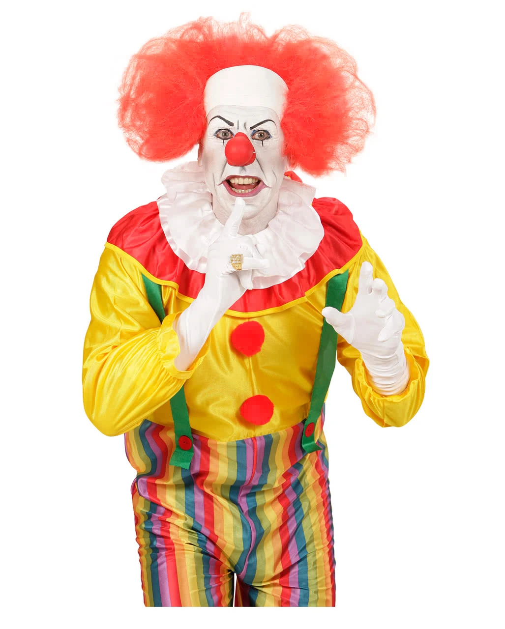 Clown Glatze Mit Rotem Haarkranz – Bild 3