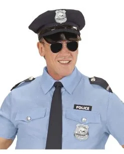 Glänzende Polizeimarke -Outlet-Horror-Shop horrorshop com glaenzende polizeimarke polizeikostuem zubehoer 15843 04