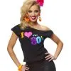 I Love The 80's Shirt -Outlet-Horror-Shop i love the 80s shirt 80er jahre kostuem damen bad taste party shirt neon party verkleidung 22458