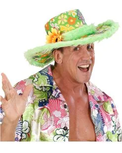 Ibiza Hut Mit Plüsch Grün 7 Ibiza Hut Mit Plüsch Grün -Outlet-Horror-Shop ibiza hut mit pluesch gruen hippie hut faschingshut karnevalshut 29359 3