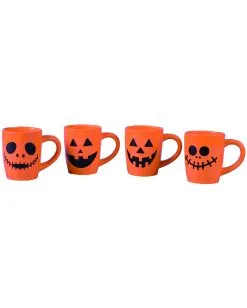Jack O´Lantern Halloween Tasse 4er Set