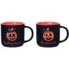 Jack O'Lantern Lieblingstasse Matt Schwarz -Outlet-Horror-Shop jack o lantern lieblingstasse matt schwarz jack o lantern mug matte black halloween kuerbis tasse 53037