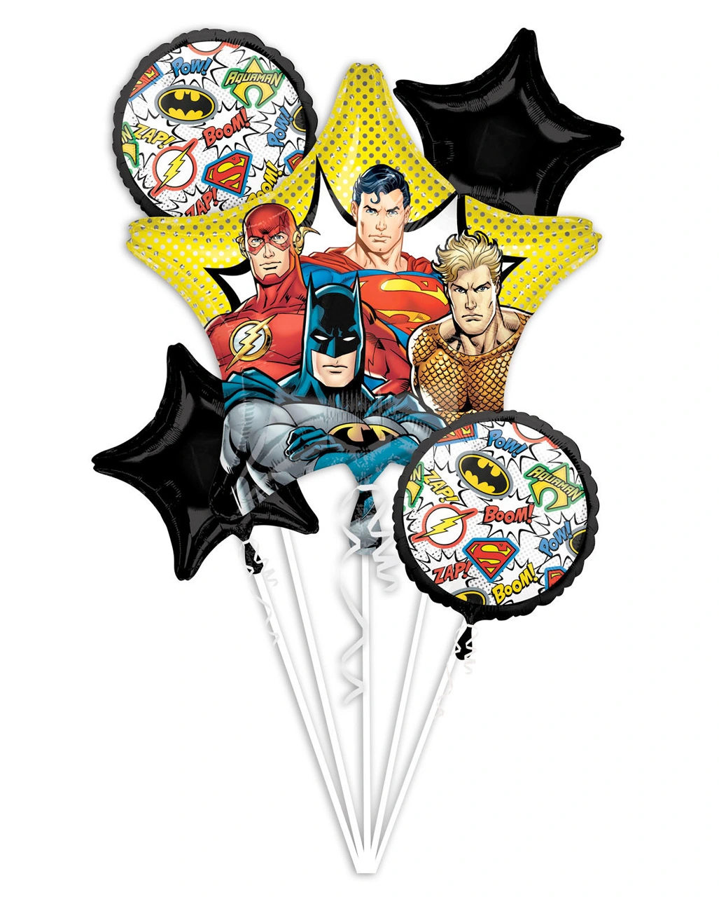 Justice League DC Folienballon Bouquet 3 Justice League DC Folienballon Bouquet