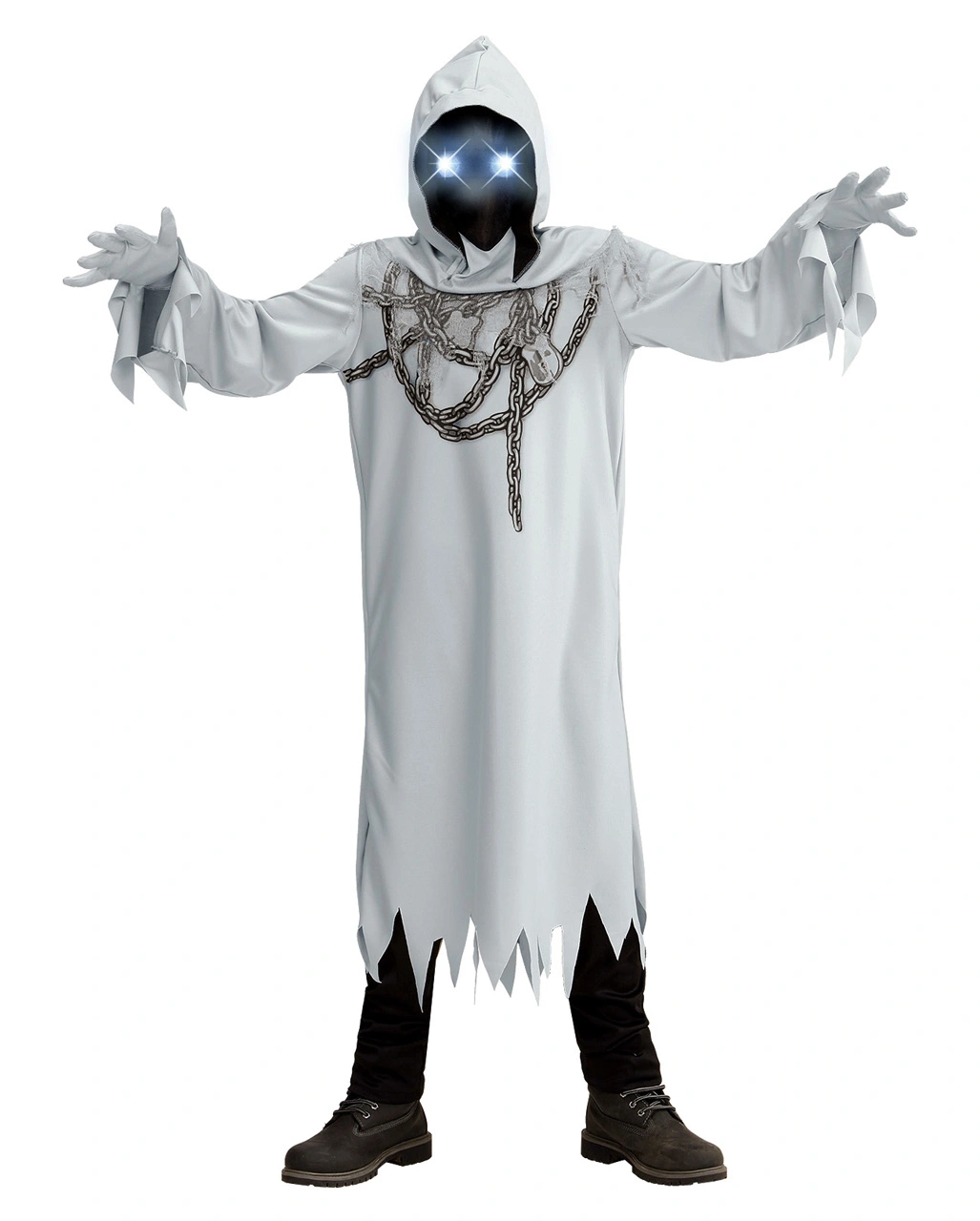 Kettengeist Mit Leuchtaugen Kinderkostüm 4 Kettengeist Mit Leuchtaugen Kinderkostüm – Bild 2