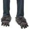 Killer Wolf Füße Schwarz/Grau -Outlet-Horror-Shop killer wolf fuesse killer wolf feets werwolf fuesse halloween kostuemzubehoer 14251 01