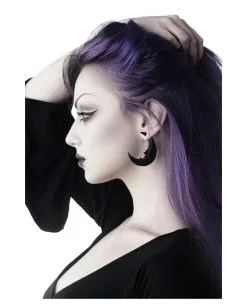 KILLSTAR Black Crescent Moon Ohrringe 6 KILLSTAR Black Crescent Moon Ohrringe -Outlet-Horror-Shop killstar black crescent moon ohrringe killstar crescent moon earrings gothic schmuck 51892 02
