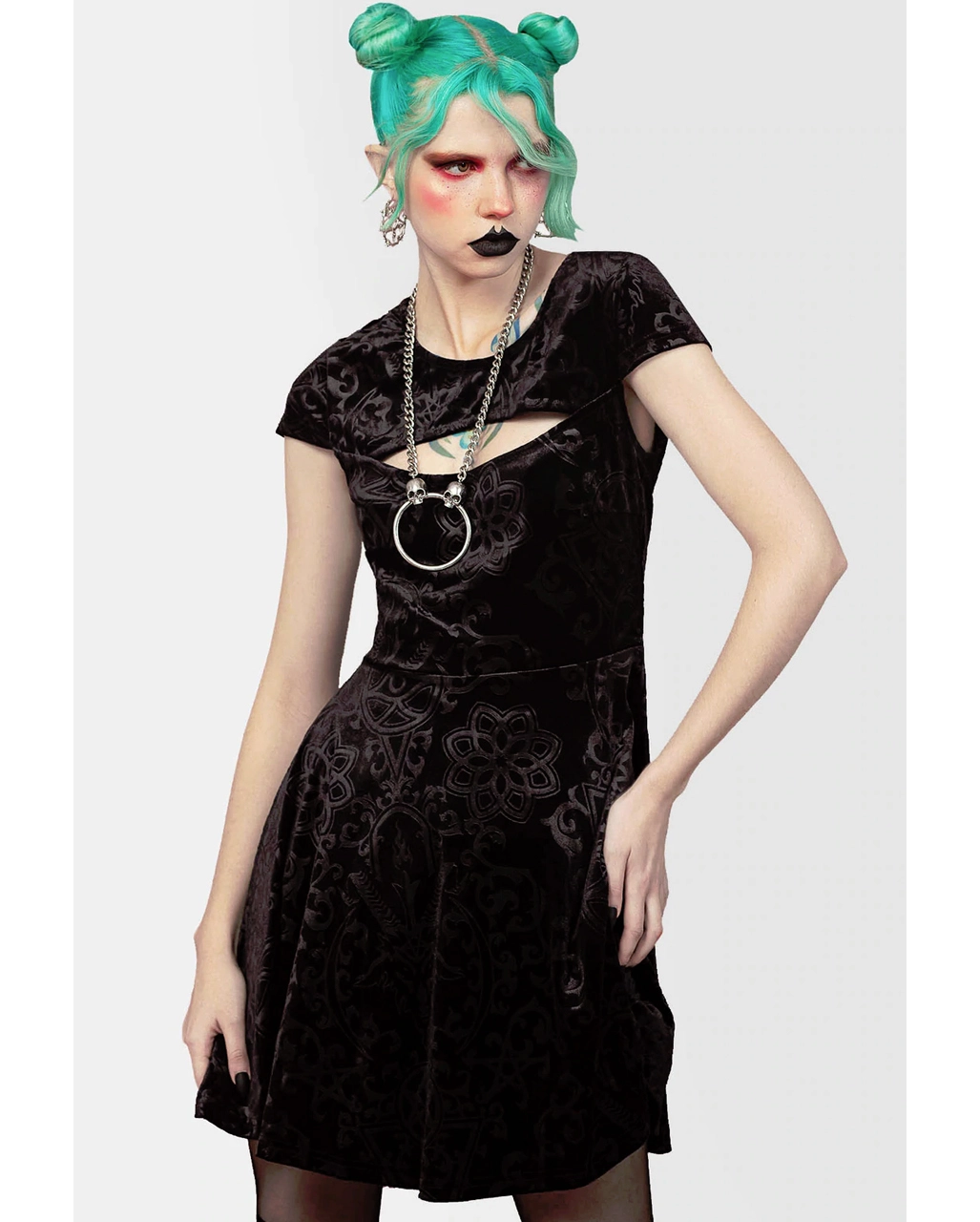 KILLSTAR Blasphemia Keyhole Skater Kleid 3 KILLSTAR Blasphemia Keyhole Skater Kleid