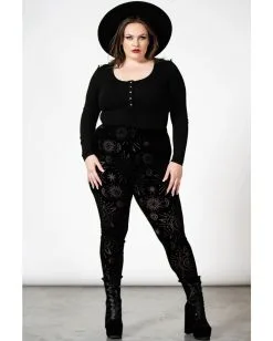 KILLSTAR Brielle Burnout Leggings 11 KILLSTAR Brielle Burnout Leggings -Outlet-Horror-Shop killstar brielle burnout leggings gothic leggings gothic hose gothic kleidung 53334 4